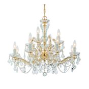 Crystorama Lighting Group Maria Theresa 12 Light 29" Wide Crystal Chandelier with Italian Crystal Accents Gold