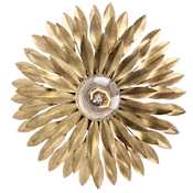 Crystorama Lighting Group Broche 11" Wide Semi-Flush Ceiling Fixture Antique Gold
