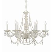 Crystorama Lighting Group Paris Market 6 Light 28" Wide Crystal Chandelier with Italian Crystal Accents Antique White