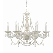 Crystorama Lighting Group Paris Market 6 Light 28" Wide Crystal Chandelier with Hand Cut Crystal Accents Antique White