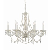 Crystorama Lighting Group Paris Market 6 Light 28" Wide Crystal Chandelier with Swarovski Spectra Crystal Accents Antique White