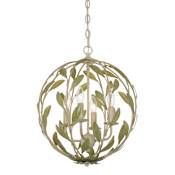 Crystorama Lighting Group Broche 4 Light 16" Wide Globe Chandelier Champagne Green Tea