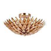 Crystorama Lighting Group Broche 16" Wide 4 Light Semi-Flush Ceiling Light Antique Gold