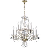 Crystorama Lighting Group Traditional Crystal 10 Light 23" Wide Crystal Chandelier with Hand Cut Crystal Accents Polished Brass