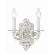 Crystorama Lighting Group Paris Market 2 Light 10" Tall Wall Sconce Antique White