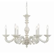 Crystorama Lighting Group Paris Market 6 Light 28" Wide Taper Candle Chandelier Antique White