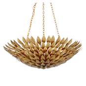 Crystorama Lighting Group Broche 25" Wide 6 Light Chandelier with Metal Shade Antique Gold