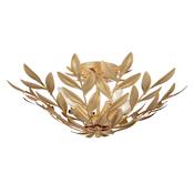 Crystorama Lighting Group Broche 4 Light 21" Wide Semi-Flush Ceiling Fixture Antique Gold