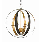 Crystorama Lighting Group Luna 6 Light 21" Wide Taper Candle Chandelier English Bronze / Antique Gold