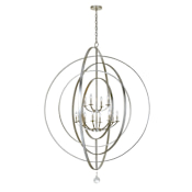 Crystorama Lighting Group Luna 12 Light 60" Wide Taper Candle Chandelier Antique Silver
