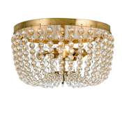 Crystorama Lighting Group Rylee 3 Light 13" Wide Flush Mount Bowl Ceiling Fixture Antique Gold