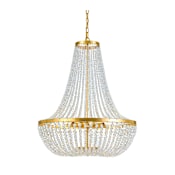 Crystorama Lighting Group Rylee 8 Light 25" Wide Beaded Empire Chandelier Antique Gold