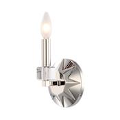 Crystorama Lighting Group Carson 8" Tall Wall Sconce with Crystal Cubes Polished Nickel