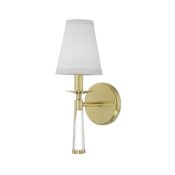 Crystorama Lighting Group Baxter Single Light 15" Tall Wall Sconce Aged Brass