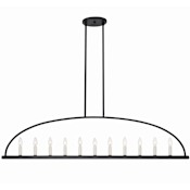 Crystorama Lighting Group Abbott 11 Light 54" Wide Taper Candle Style Chandelier Black
