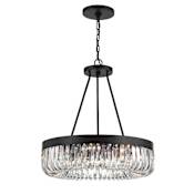 Crystorama Lighting Group Alister 8 Light 23" Wide Ring Chandelier with Clear Glass Shade Charcoal Bronze