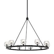 Crystorama Lighting Group Aragon 10 Light 36" Wide LED Crystal Ring Chandelier Matte Black