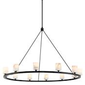 Crystorama Lighting Group Aragon 12 Light 47" Wide LED Ring Chandelier Matte Black