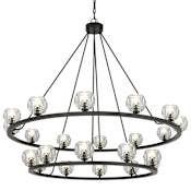 Crystorama Lighting Group Aragon 22 Light 48" Wide LED Chandelier Matte Black