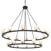 Crystorama Lighting Group Aragon 22 Light 47" Wide LED Chandelier Matte Black