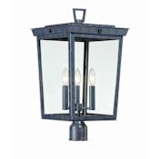 Crystorama Lighting Group Belmont 3 Light 23" Tall Post Light Graphite