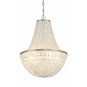 Crystorama Lighting Group Brielle 6 Light 18" Wide Empire Chandelier with Shell Shade Antique Silver