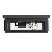 Crystorama Lighting Group Byron 2 Light 13" Wide Flush Mount Outdoor Ceiling Fixture Matte Black
