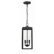 Crystorama Lighting Group Byron 3 Light 8" Wide Taper Candle Pendant Matte Black