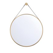 Crystorama Lighting Group Callahan 23-1/2"W x 31-1/2"H Circular Flat Steel Framed Accent Mirror Luxe Gold