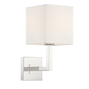 Crystorama Lighting Group Chatham 14" Tall Wall Sconce Polished Nickel