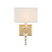 Crystorama Lighting Group Clover 16" Tall Wall Sconce with Glass Ball Accents Aged Brass