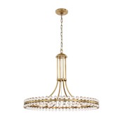 Crystorama Lighting Group Clover 12 Light 29" Wide Ring Chandelier with Glass Ball Accents Aged Brass