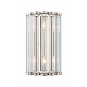 Crystorama Lighting Group Elliot 2 Light 14" Tall Wall Sconce Polished Nickel