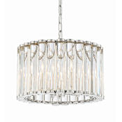 Crystorama Lighting Group Elliot 4 Light 15" Wide Pendant with Clear Glass Shade Polished Nickel