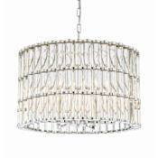 Crystorama Lighting Group Elliot 6 Light 23" Wide Drum Chandelier with Clear Glass Shade Polished Nickel