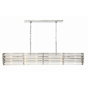 Crystorama Lighting Group Elliot 6 Light 48" Wide Linear Chandelier Polished Nickel