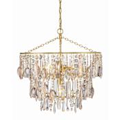 Crystorama Lighting Group Elsa 3 Light 20" Wide Crystal Waterfall Chandelier Antique Gold