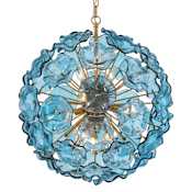 Crystorama Lighting Group Esme 9 Light 23" Wide Sputnik Chandelier Blue Glass