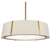 Crystorama Lighting Group Fulton 6 Light 24" Wide Chandelier with Silk Shade Antique Gold