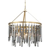 Crystorama Lighting Group Gemma 7 Light 24" Wide Drum Chandelier Modern Gold