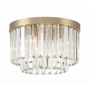 Crystorama Lighting Group Hayes 4 Light 16" Wide Flush Mount Ceiling Fixture Aged Brass
