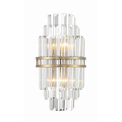 Crystorama Lighting Group Hayes 2 Light 14" Tall Wall Sconce Aged Brass