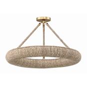 Crystorama Lighting Group Oakley 6 Light 24" Wide LED Semi-Flush Ceiling Fixture Soft Gold