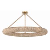 Crystorama Lighting Group Oakley 8 Light 32" Wide LED Semi-Flush Ceiling Fixture Soft Gold
