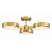 Crystorama Lighting Group Orson 3 Light 23" Wide Semi-Flush Ceiling Fixture Modern Gold