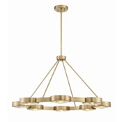 Crystorama Lighting Group Orson 8 Light 39" Wide Crystal Pendant Modern Gold