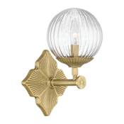Crystorama Lighting Group Orly 12" Tall Wall Sconce Aged Brass / Clear