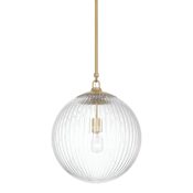 Crystorama Lighting Group Orly 14" Wide Pendant Aged Brass / Clear