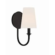 Crystorama Lighting Group Payton 12" Tall Bathroom Sconce Black Forged