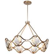 Crystorama Lighting Group Quincy 8 Light 30" Wide Crystal Chandelier with Clear Faceted Crystal Shades Distressed Twilight